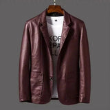 Fabian - Premium leather jacket Burgundy