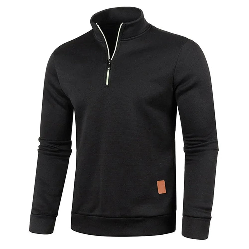 Alessandro - Men Casual Pullover Langarm Mantel Black