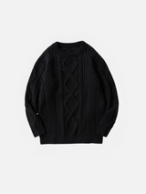 Retro 90s Knit Sweater Black