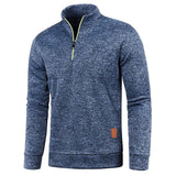 Alessandro - Men Casual Pullover Langarm Mantel Blue