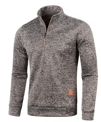 Alessandro - Men Casual Pullover Langarm Mantel Brown