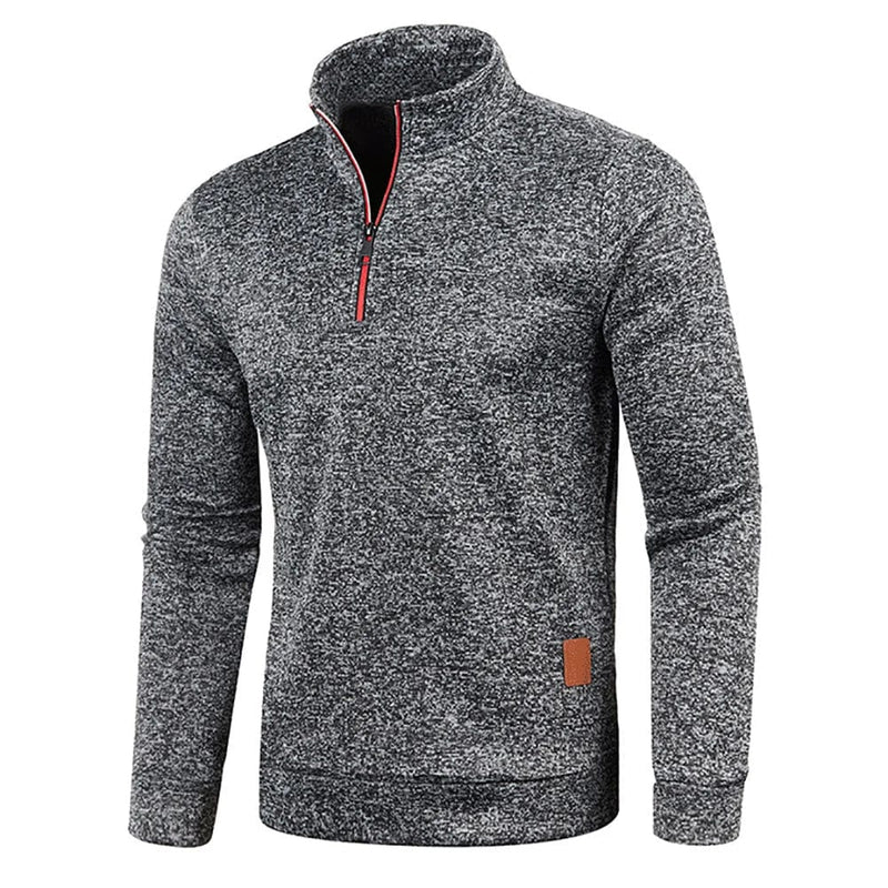 Alessandro - Men Casual Pullover Langarm Mantel Dark Grey