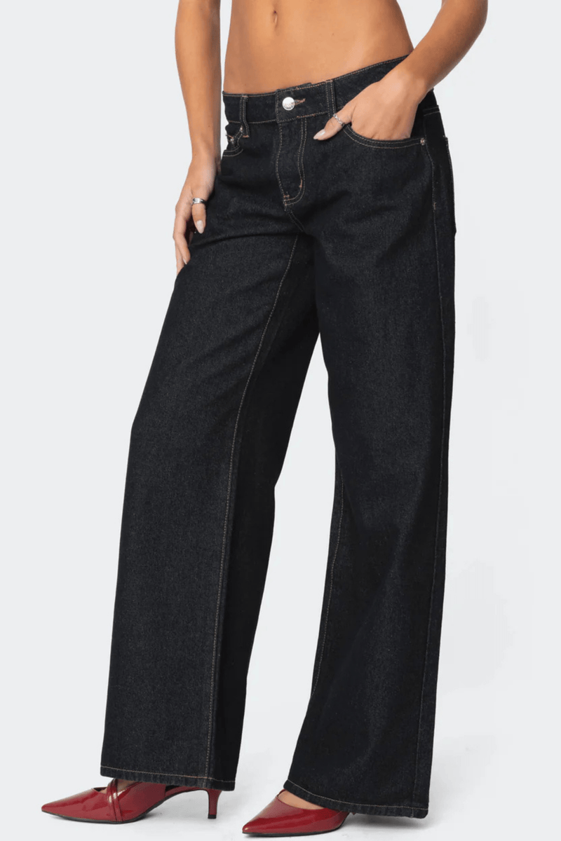 Low Rise Jeans Raw Washed