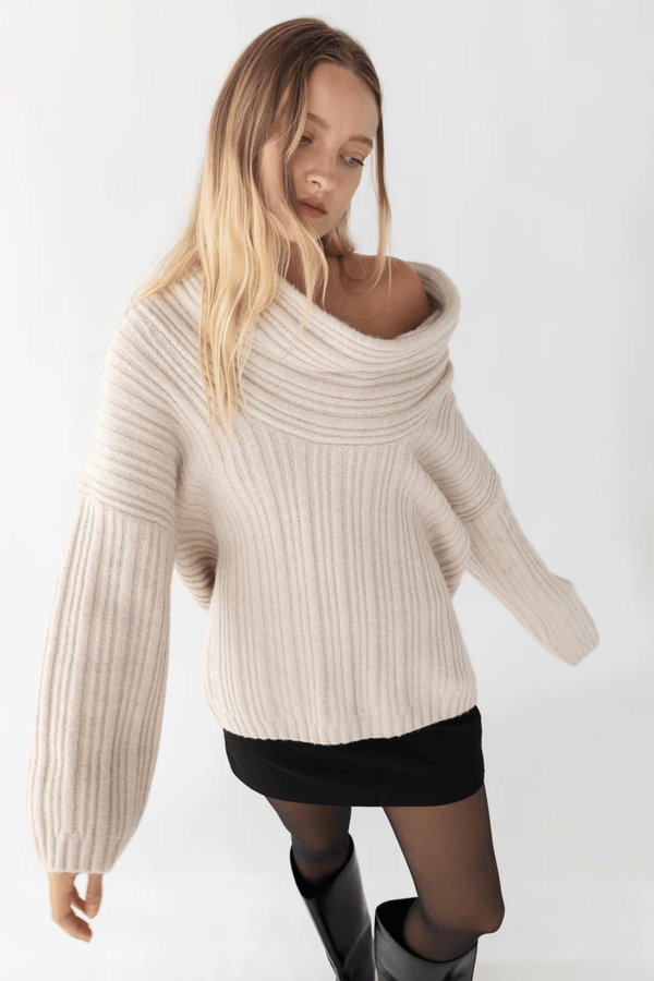 Oversized Slouchy Off The Shoulder Sweater