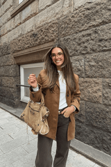 Suede Blazer Camel