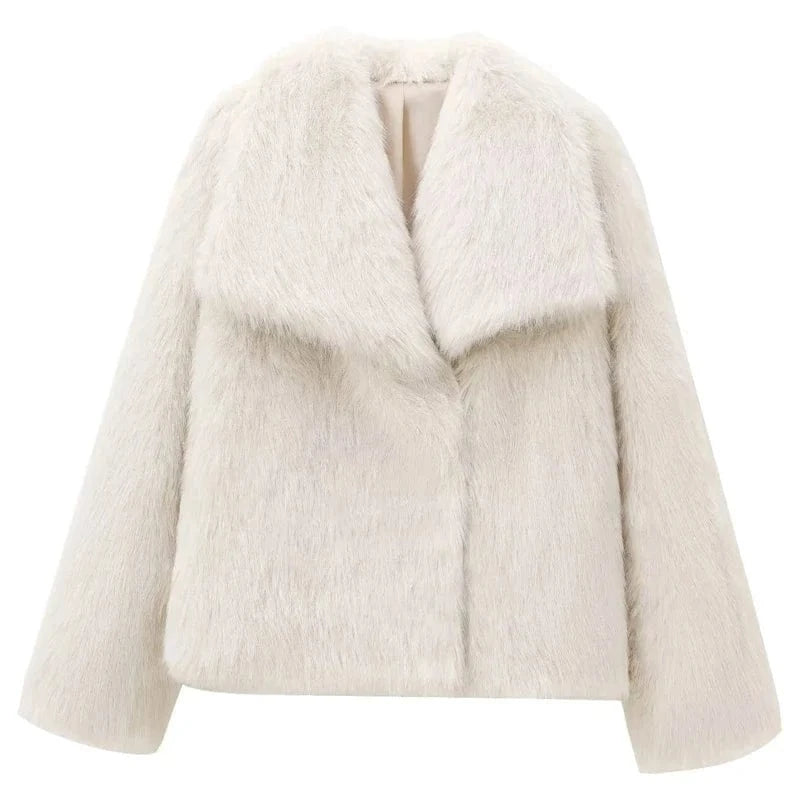 Ayla™ Faux-Fur Coat White